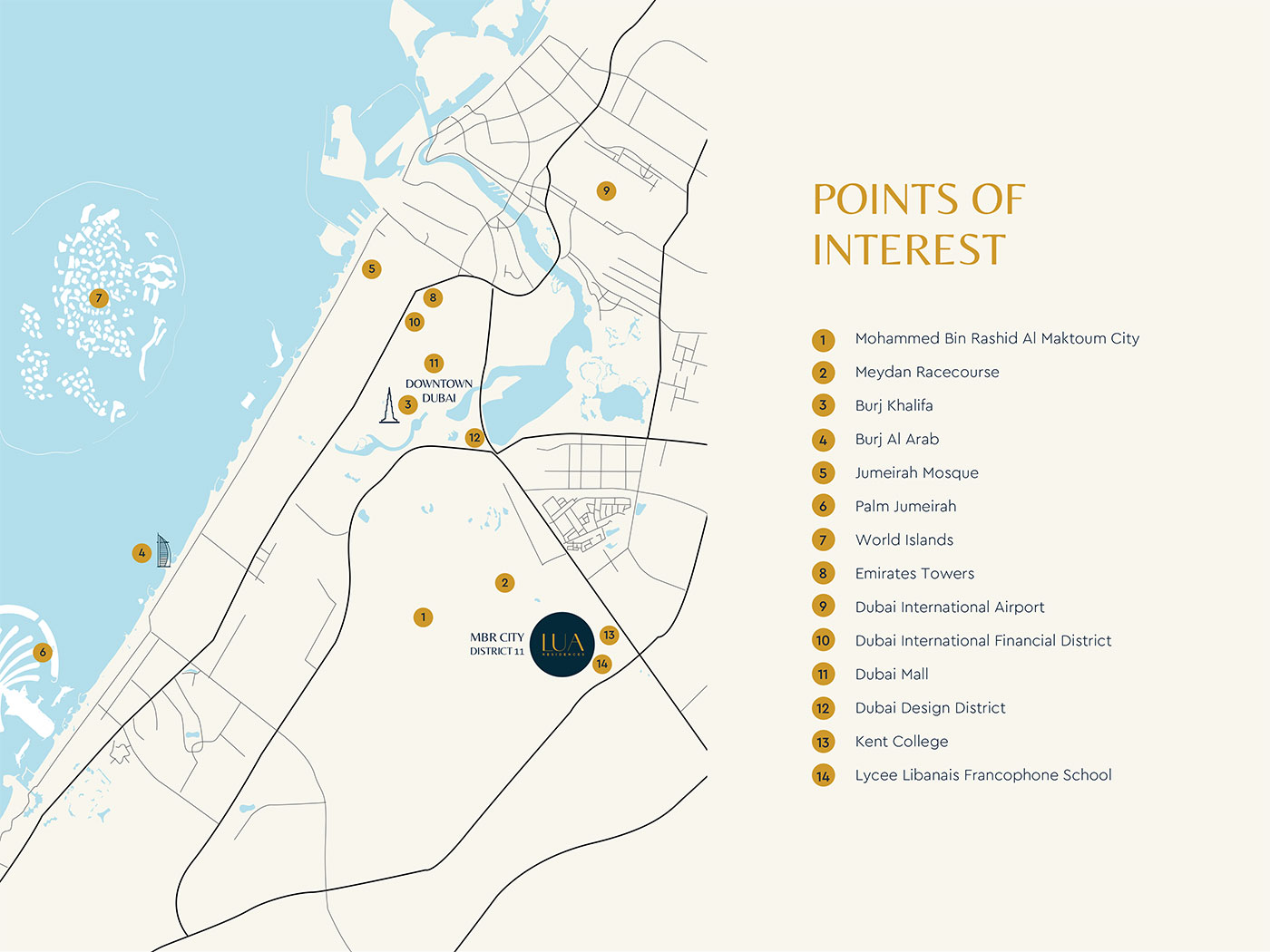 Lua Residences at MBR City by Swank Development location