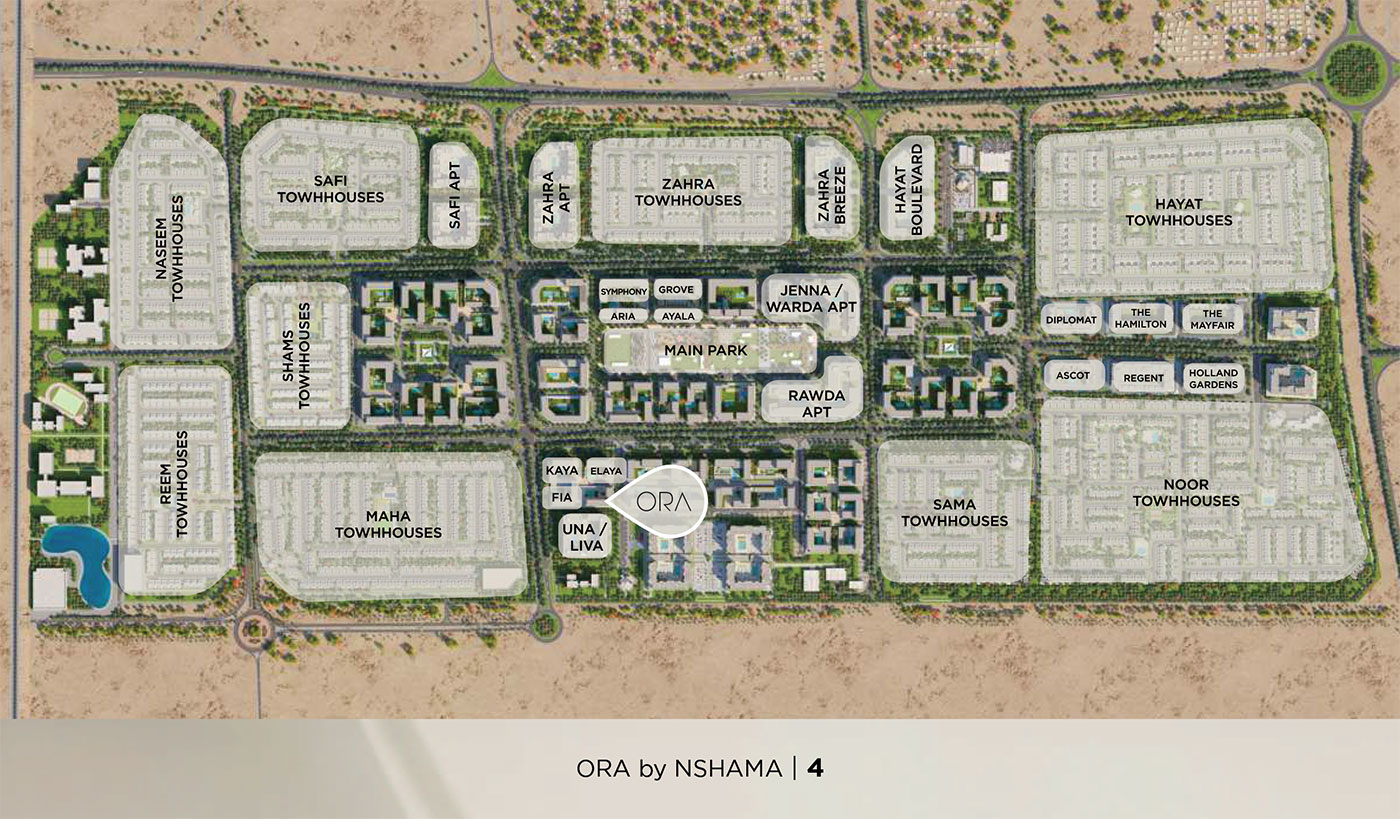 Ora at Nshama Town Square Dubai Masterplan